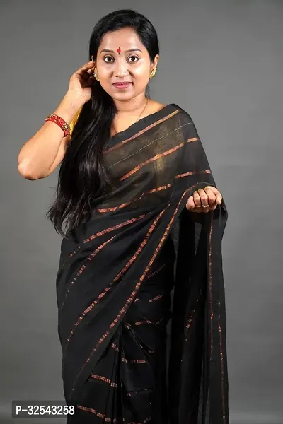 Stylish Cotton Saree with Blouse for Women-thumb0