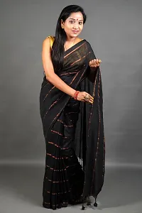 Stylish Cotton Saree with Blouse for Women-thumb1