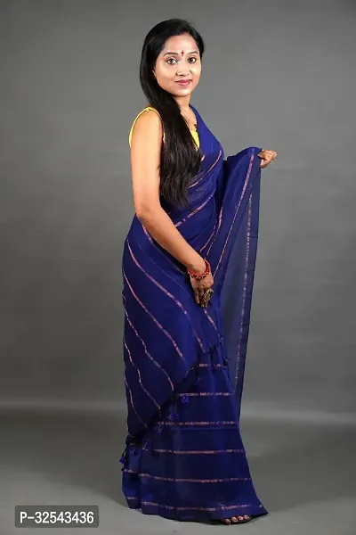 Stylish Cotton Saree with Blouse for Women-thumb3