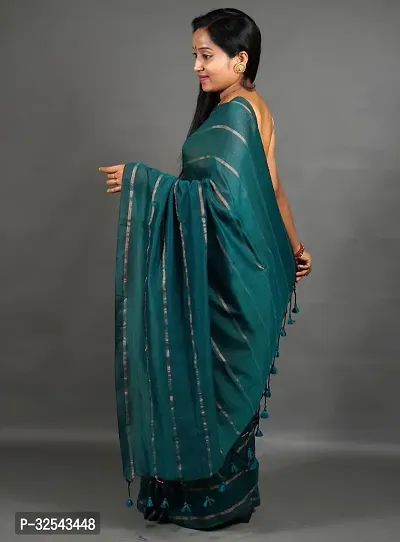 Stylish Cotton Saree with Blouse for Women-thumb3