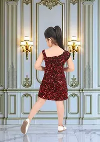 Girls Red Velvet Frocks  Dresses Pack Of 1-thumb1