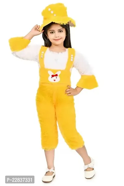 girls jumpsuit/ wool girls winter dress /yellow color jumpsuit-thumb0