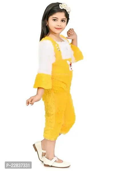 girls jumpsuit/ wool girls winter dress /yellow color jumpsuit-thumb4