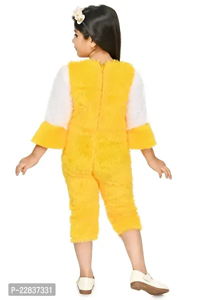 girls jumpsuit/ wool girls winter dress /yellow color jumpsuit-thumb2