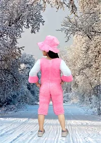 girls jumpsuit/ wool girls winter dress /pink color jumpsuit-thumb2