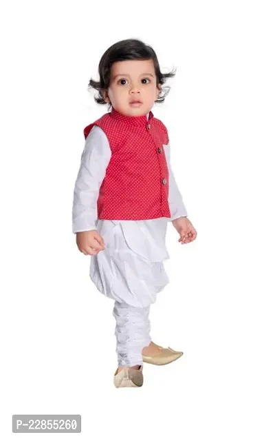 RED,WHITE FULL SLEEVE KURTA DRESS FOR KID-thumb0