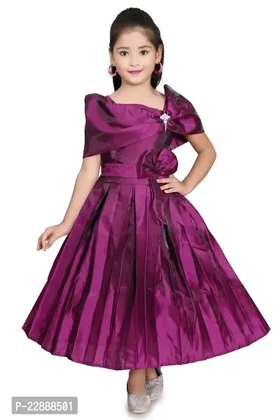 maxi dress for kids/purple gown for girls/ long full frock dress for girls