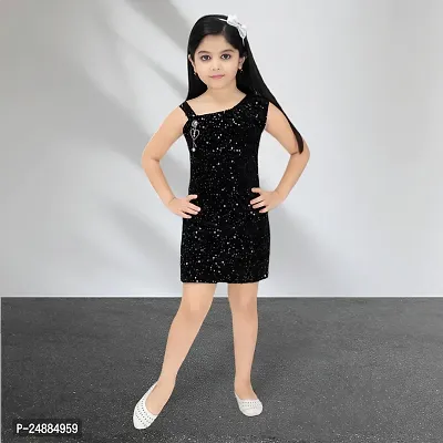 Trending Velvet Party Dress For Kids-thumb0