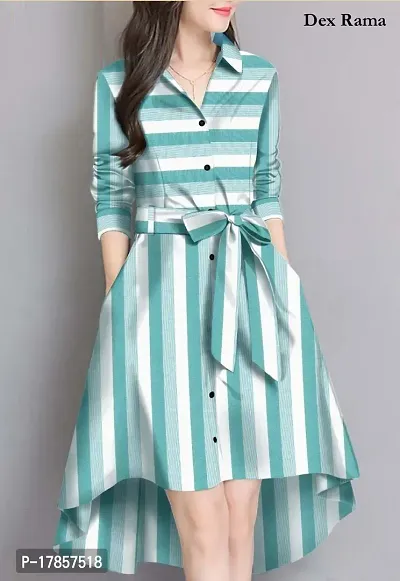 Stylish Striped Khadi Cotton Gown
