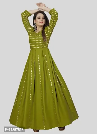 Beautiful Anarkali Rayon Maxi Dress-thumb3
