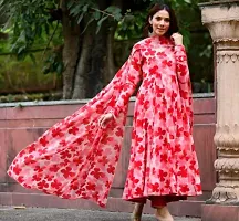Classic Printed Ethnic Gown for women pink-thumb1