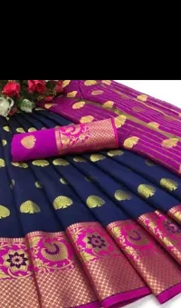 Stylish Fancy Designer Banarasi Silk Saree With Blouse Piece For Women-thumb1