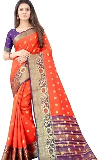 Stylish Fancy Designer Banarasi Silk Saree With Blouse Piece For Women-thumb1