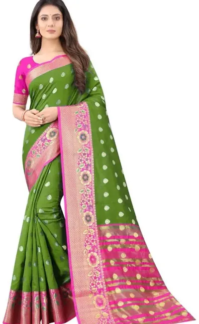 Stylish Fancy Designer Banarasi Silk Saree With Blouse Piece For Women