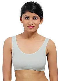 Multicoloured Cotton Blend Thick Belt Non Padded Seamless Bra - Pack Of 3-thumb3