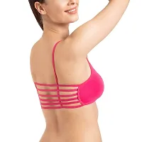 Seamless Padded Multicolour Six Strap Bra  - Combo Of 2-thumb4