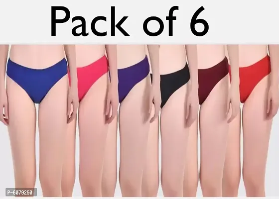 Women Hipster Multicolor Cotton Blend Panty (Pack of 5)-thumb0