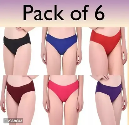 Women Hipster Multicolor Panty (Pack of 6)