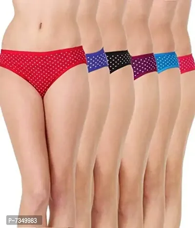 Women  Girls Cotton Printed Panty 100% Guaranteed Quality Material Pack of 6