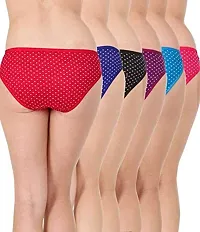 Women  Girls Cotton Printed Panty 100% Guaranteed Quality Material Pack of 6-thumb1