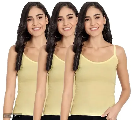 Multicoloured Cotton Regular Camisole - Pack Of 3-thumb0