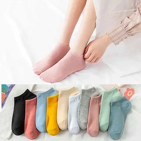 Women Self Design Ankle Length Peds Footie No-Show Low Cut Pack of 5