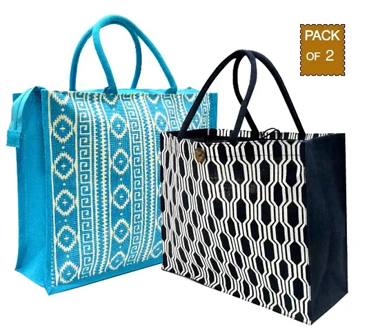 Eco-friendly Combo Of Jute Bags with Padded Handles