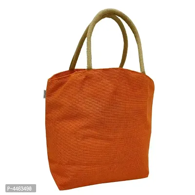 Eco-friendly jute carry bag with zipper-thumb0