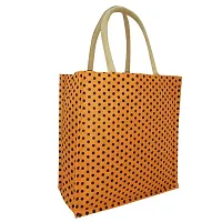 Trendy Jute Polka Dot Lunch Bag-thumb3