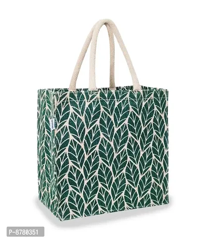 Classic Jute Printed Lunch Tote Bags