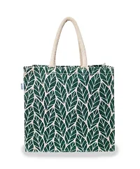 Classic Jute Printed Lunch Tote Bags-thumb3