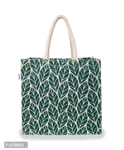 Classic Jute Printed Lunch Tote Bags-thumb4