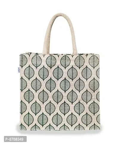 Classic Jute Printed Lunch Tote Bags-thumb4