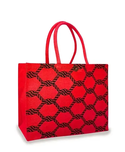 Stylish Red Jute Bags For Women