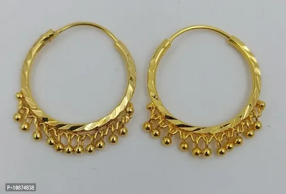 Gold Plated Ring Earrings