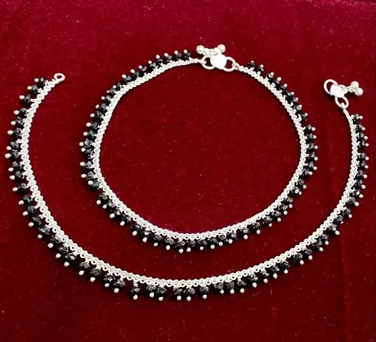 Silvertone Anklet Payal Size