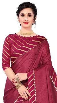 Classic Polyester Lace Work Saree with Blouse Piece-thumb1