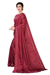 Classic Polyester Lace Work Saree with Blouse Piece-thumb4