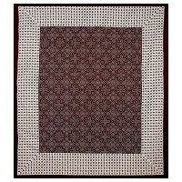 Ashnit 199 TC Cotton Double Jaipuri Printed Flat Bedsheetnbsp;nbsp;Pack of 1 Maroon-thumb2