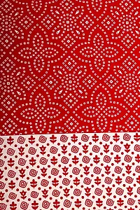 Ashnit 199 TC Cotton Double Jaipuri Printed Flat Bedsheetnbsp;nbsp;Pack of 1 Red-thumb1