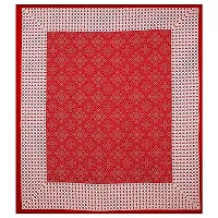 Ashnit 199 TC Cotton Double Jaipuri Printed Flat Bedsheetnbsp;nbsp;Pack of 1 Red-thumb2