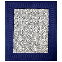 Ashnit 199 TC Cotton Double Jaipuri Printed Flat Bedsheetnbsp;nbsp;Pack of 1 Blue-thumb2