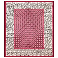 Ashnit 199 TC Cotton Double Jaipuri Printed Flat Bedsheetnbsp;nbsp;Pack of 1 Pink-thumb1