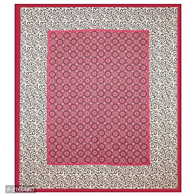 Ashnit 199 TC Cotton Double Jaipuri Printed Flat Bedsheetnbsp;nbsp;Pack of 1 Pink-thumb2