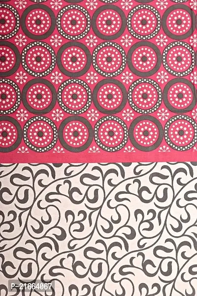 Ashnit 199 TC Cotton Double Jaipuri Printed Flat Bedsheetnbsp;nbsp;Pack of 1 Pink-thumb3