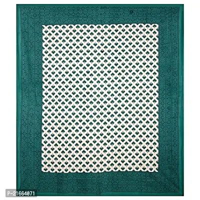 Ashnit 199 TC Cotton Double Jaipuri Printed Flat Bedsheetnbsp;nbsp;Pack of 1 Turquoise-thumb2