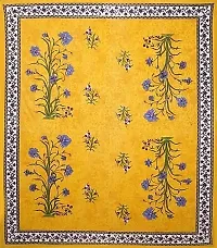 Ashnit 199 TC Cotton Double Jaipuri Printed Flat Bedsheetnbsp;nbsp;Pack of 1 Yellow-thumb2