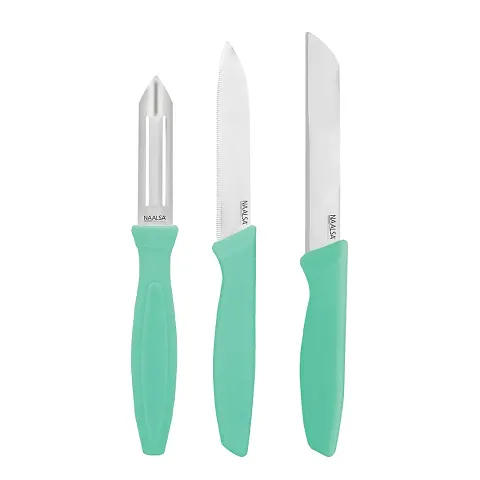 Trendy Sharp Kitchen Knives With Vegetable Peeler Set Of 3