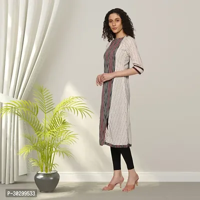 Beautiful Cotton Red Ikat Kurta For Women-thumb3