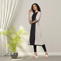 Beautiful Cotton Navy Blue Ikat Kurta For Women-thumb2